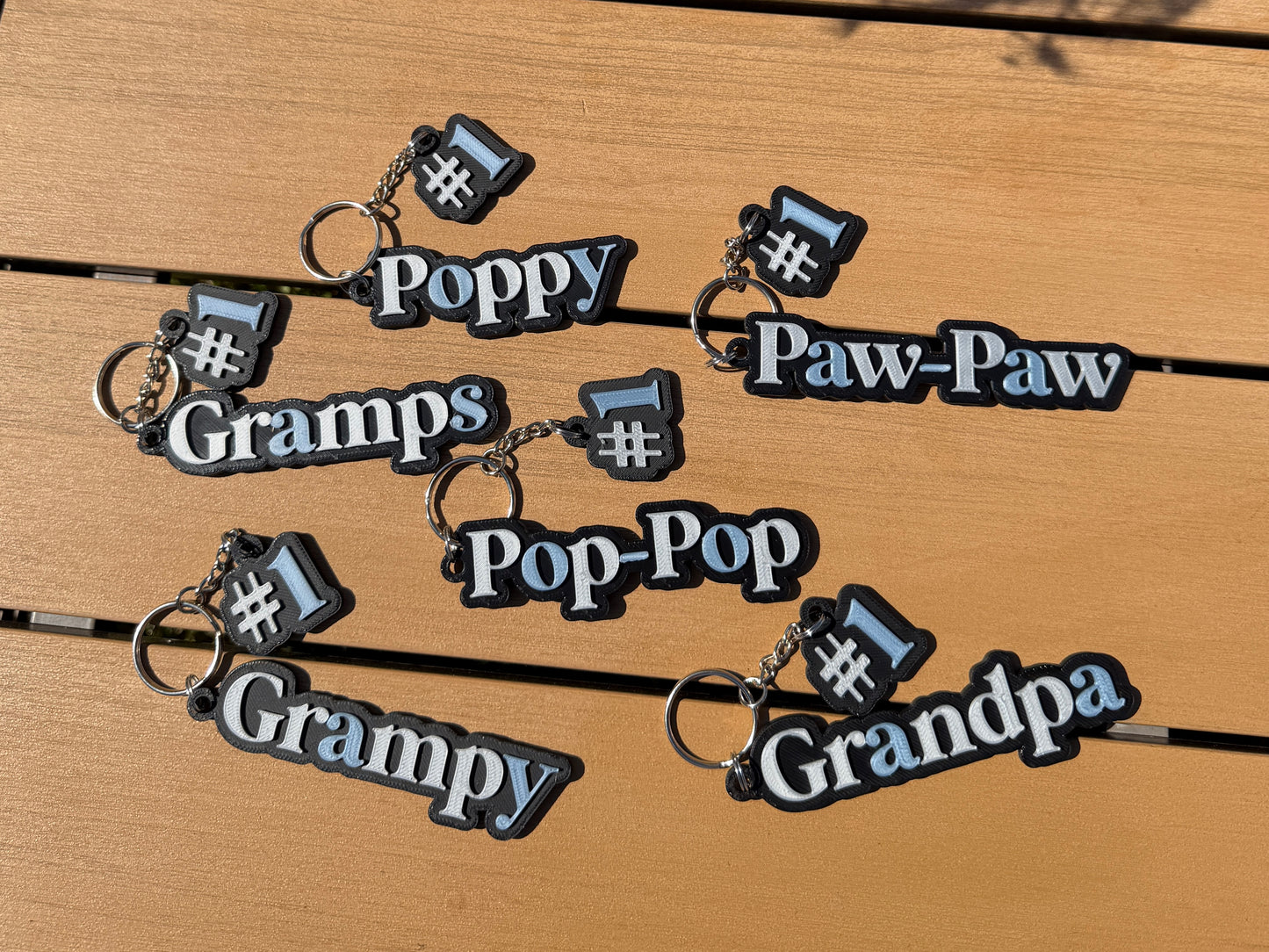 #1 Dad / Grandpa Keychain - Free US Shipping