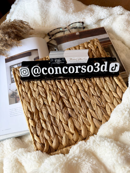 Business Card Holder Nameplate - Two Icons