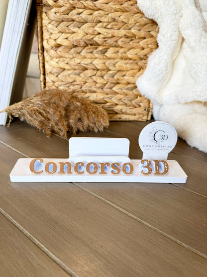 Business Card Holder Nameplate - Custom Logo