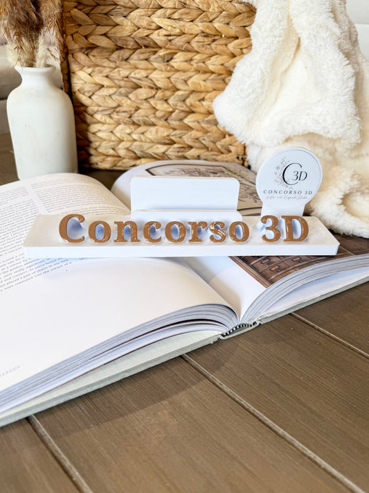 Business Card Holder Nameplate - Custom Logo