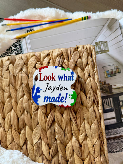 Look What I Made Personalized Paint Splash Magnets