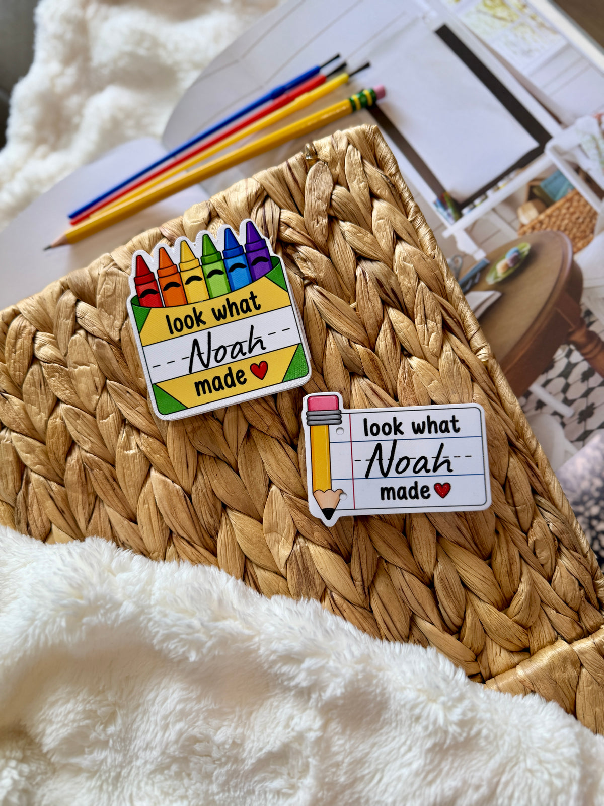 Look What I Made Personalized School Supplies Magnets
