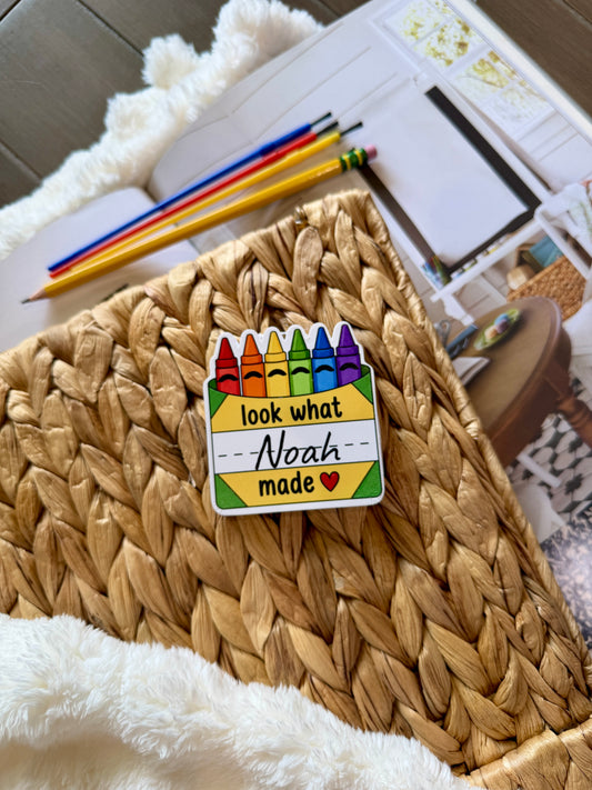 Look What I Made Personalized School Supplies Magnets