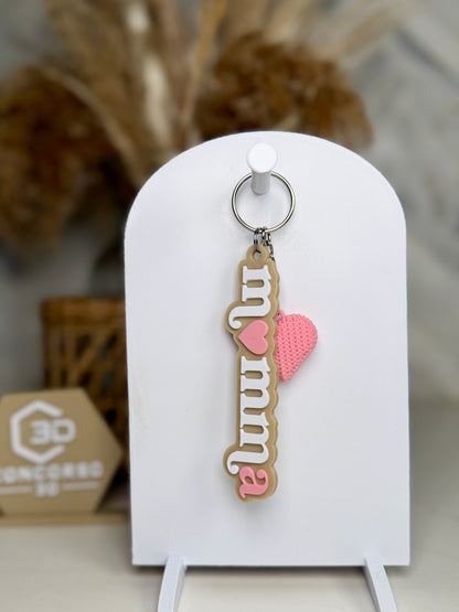 Mom/Grandma Heart Keychain - Free US Shipping