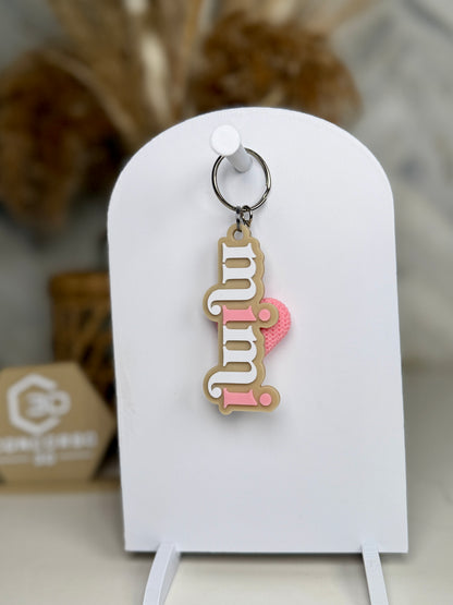 Mom/Grandma Heart Keychain - Free US Shipping
