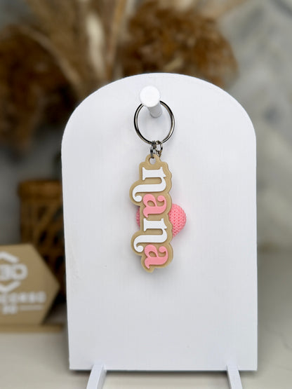 Mom/Grandma Heart Keychain - Free US Shipping