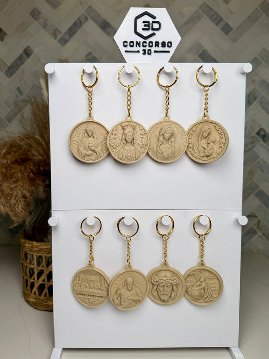 Sacred Medallion Keychain  - Stone Filament Edition - Free US Shipping