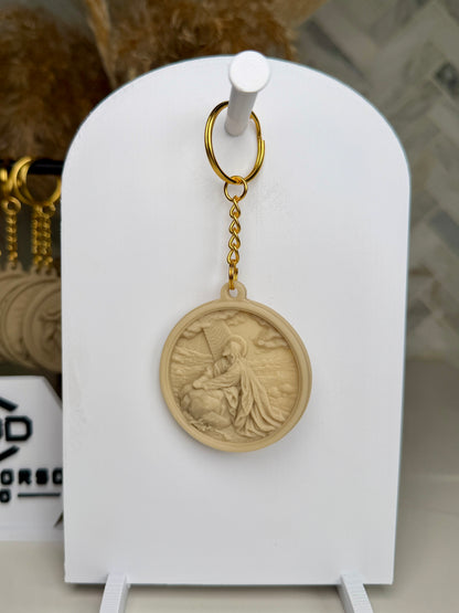 Sacred Medallion Keychain  - Stone Filament Edition - Free US Shipping