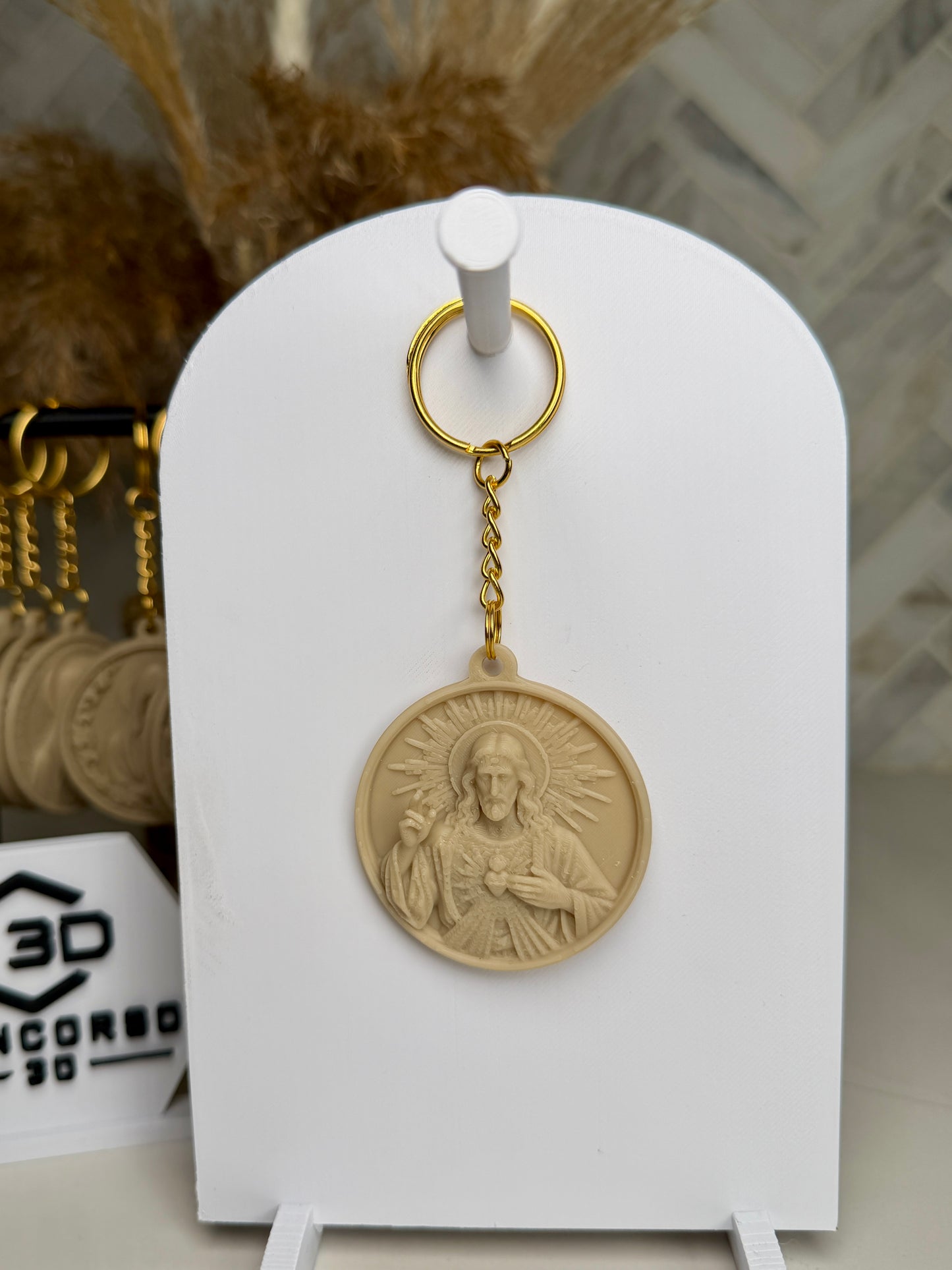 Sacred Medallion Keychain  - Stone Filament Edition - Free US Shipping