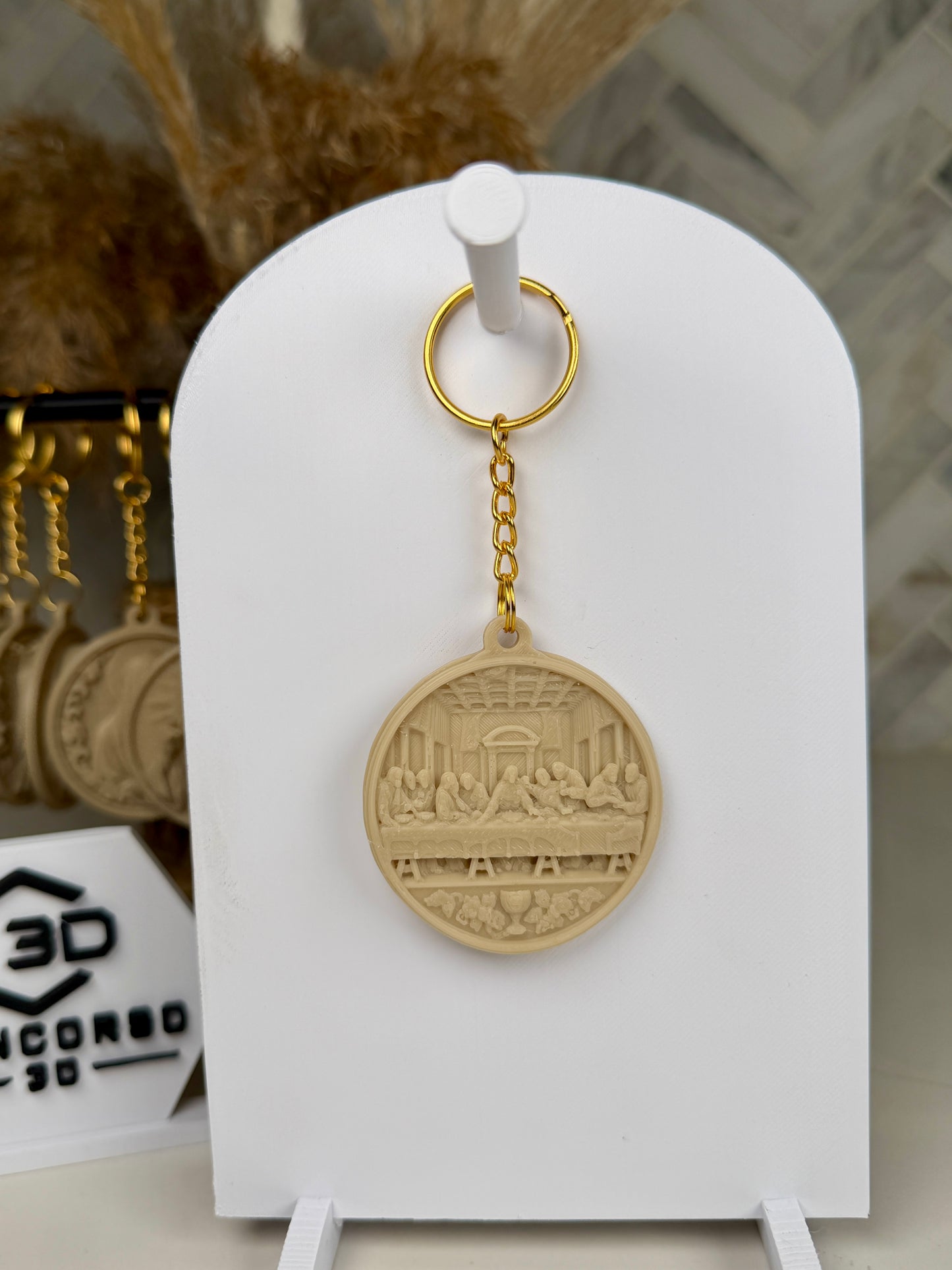 Sacred Medallion Keychain  - Stone Filament Edition - Free US Shipping