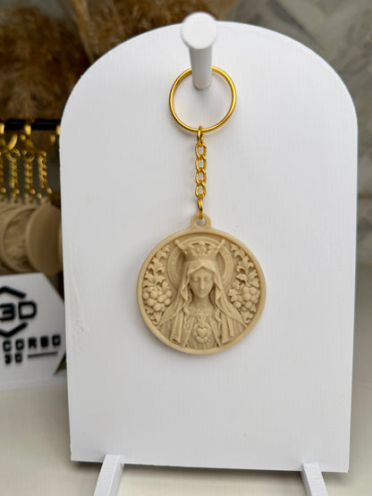 Sacred Medallion Keychain  - Stone Filament Edition - Free US Shipping