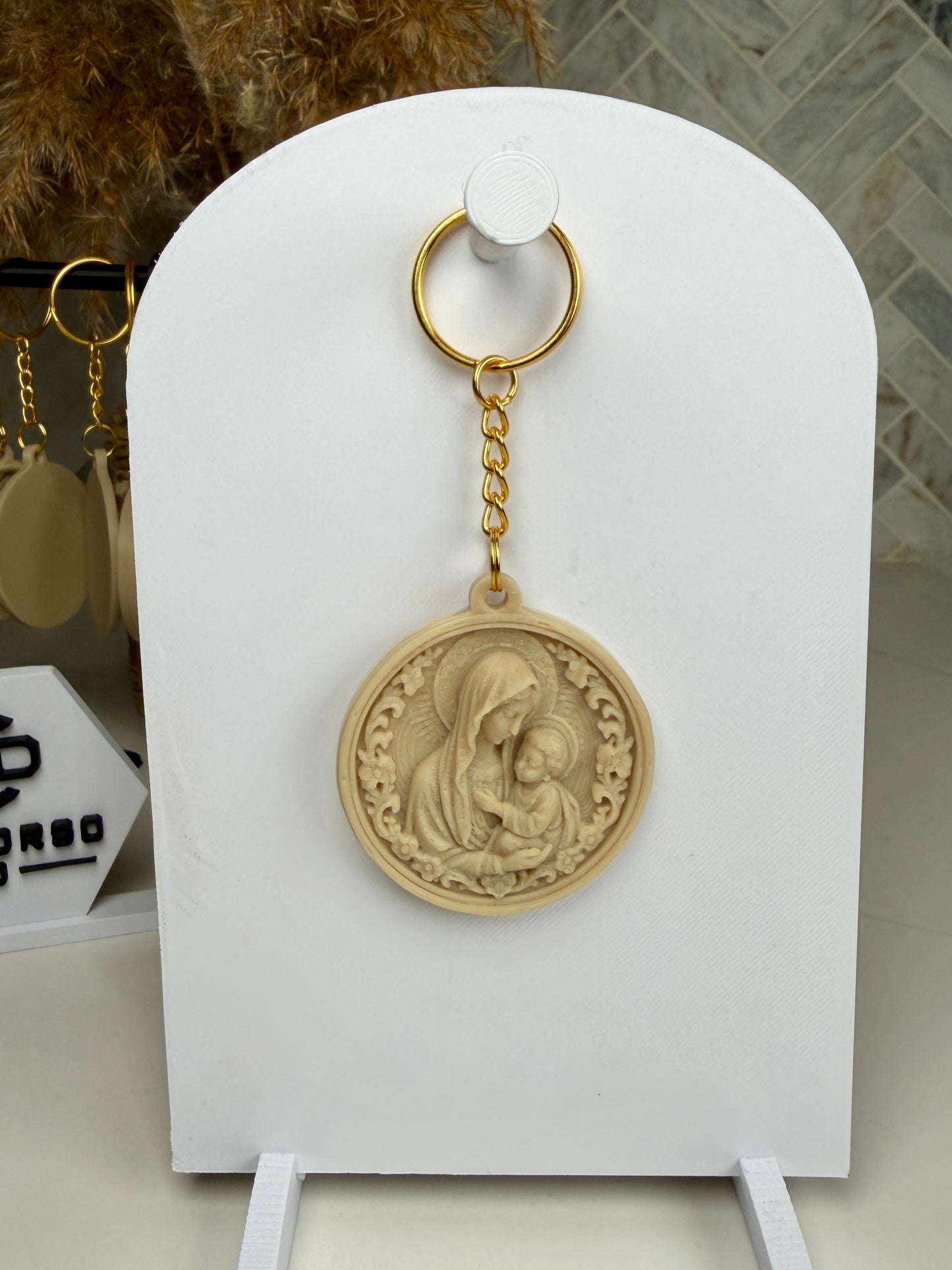 Sacred Medallion Keychain  - Stone Filament Edition - Free US Shipping