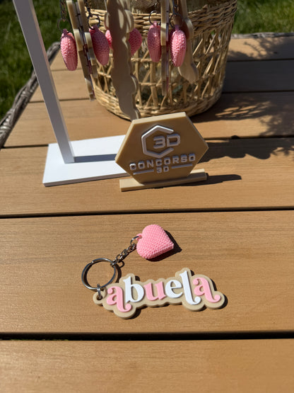Mami / Abuela Heart Keychain - Free US Shipping
