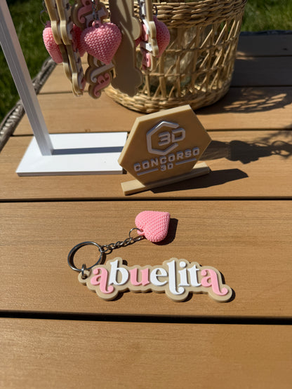Mami / Abuela Heart Keychain - Free US Shipping