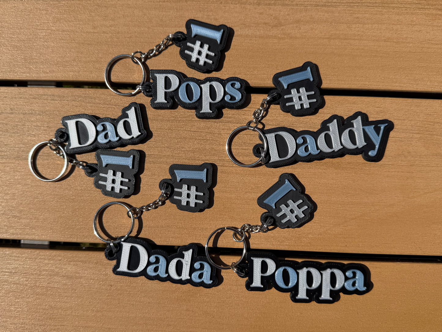 #1 Dad / Grandpa Keychain - Free US Shipping