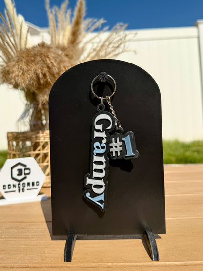 #1 Dad / Grandpa Keychain - Free US Shipping