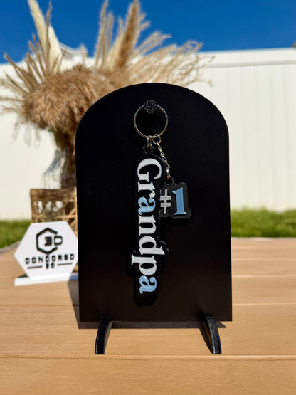 #1 Dad / Grandpa Keychain - Free US Shipping