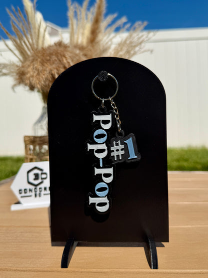 #1 Dad / Grandpa Keychain - Free US Shipping