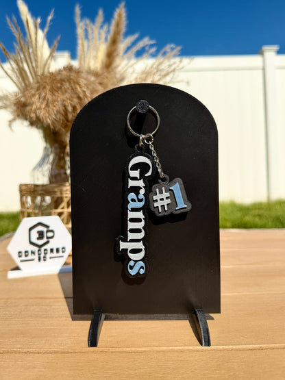 #1 Dad / Grandpa Keychain - Free US Shipping