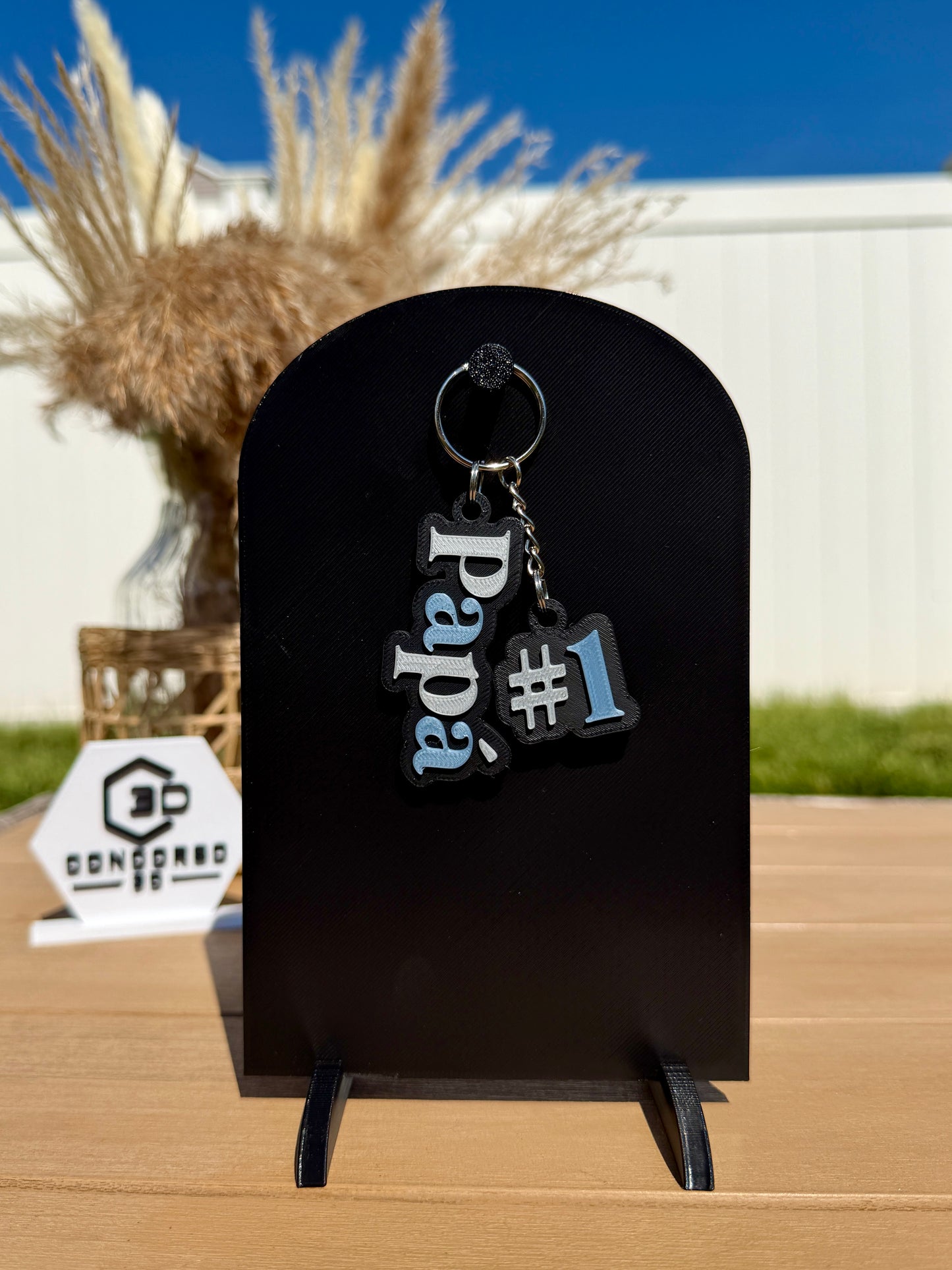 #1 Papi / Abuelo Keychain - Free US Shipping