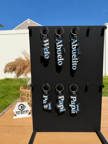 #1 Papi / Abuelo Keychain - Free US Shipping