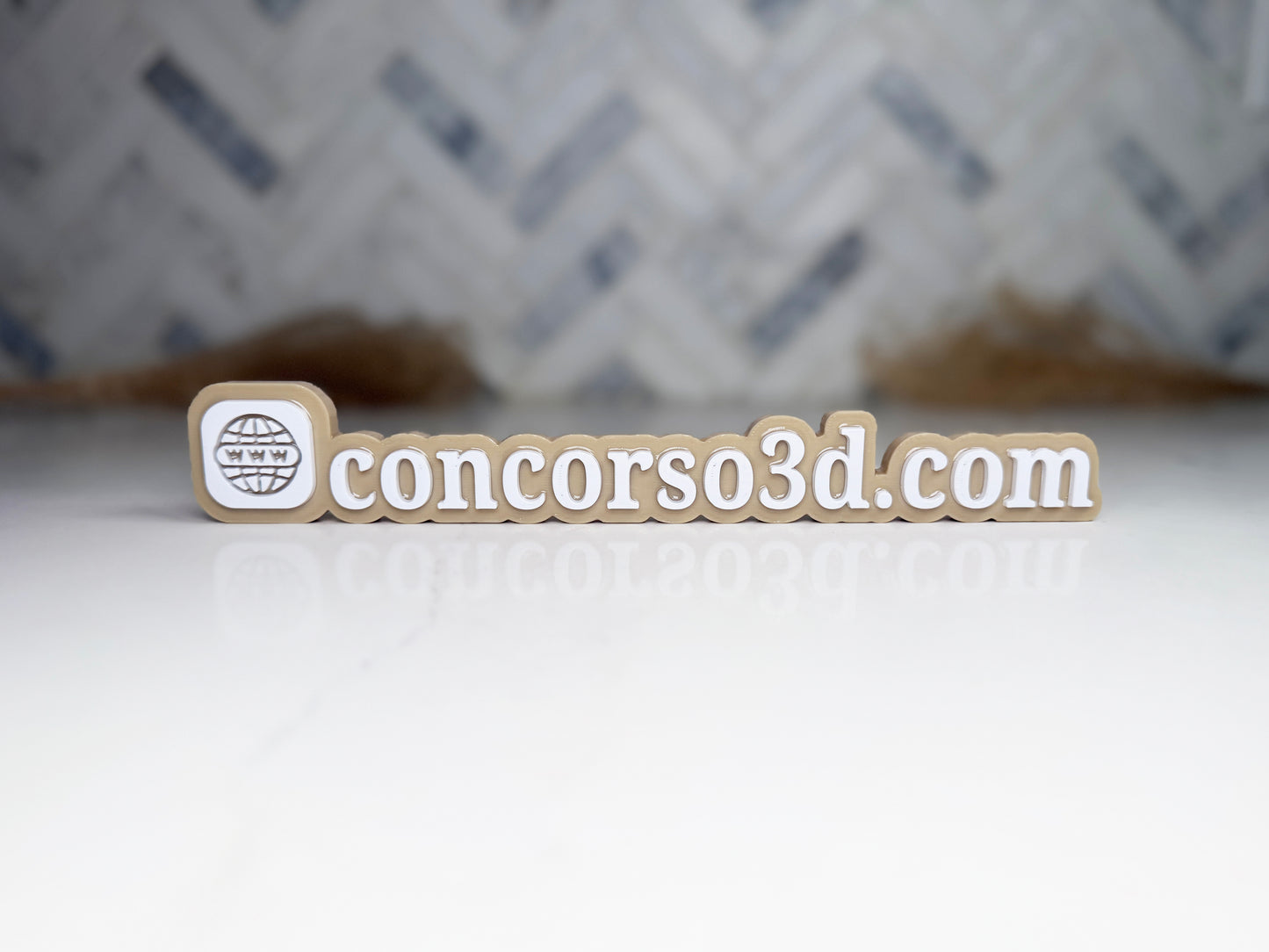 Flat Social Media Name Plate - One Social Icon - 10 Inch