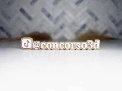 Flat Social Media Name Plate - One Social Icon - 10 Inch