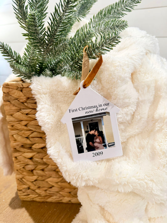 Frist Christmas in Our New Home Photo Ornament