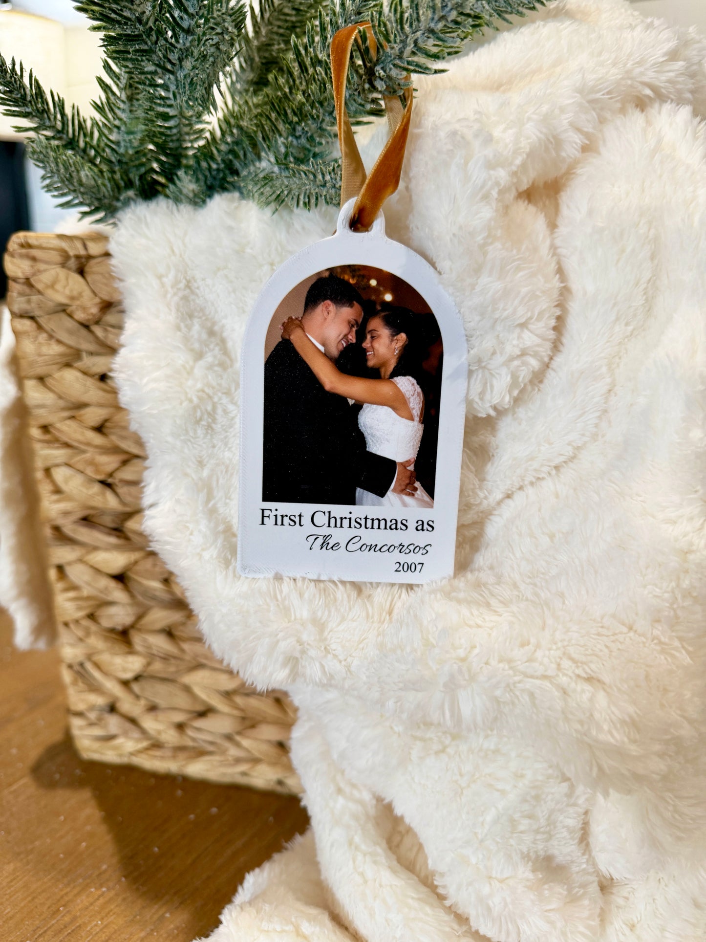 First Christmas as a Married Couple Photo Ornament