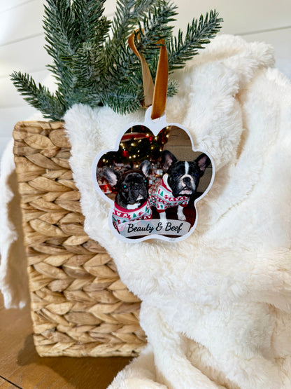 Pet Paw Photo Ornament
