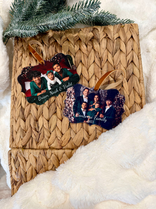 Full-Photo Scalloped Edge Ornament