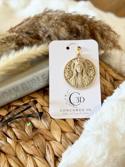 Sacred Medallion Keychain  - Stone Filament Edition - Free US Shipping