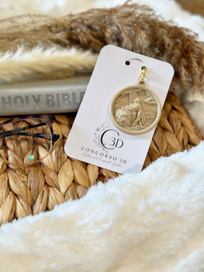 Sacred Medallion Keychain  - Stone Filament Edition - Free US Shipping