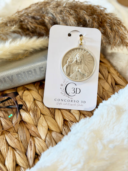 Sacred Medallion Keychain  - Stone Filament Edition - Free US Shipping