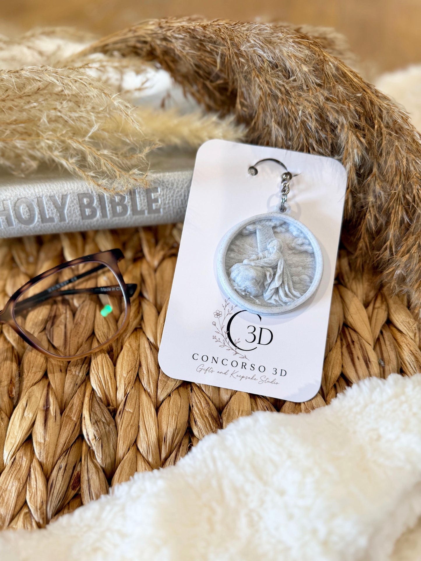 Sacred Medallion Keychain - Marble Filament Edition - Free US Shipping