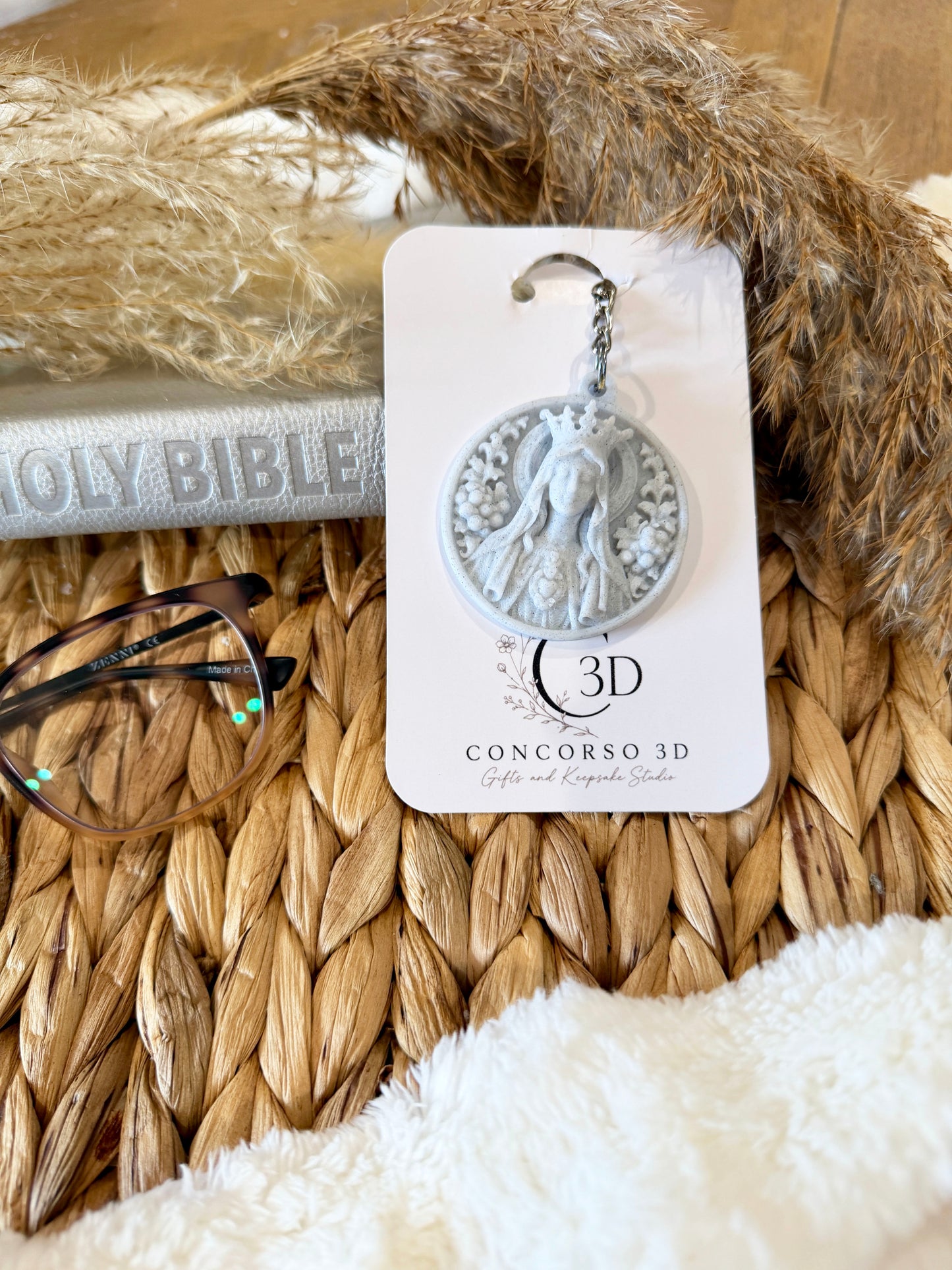 Sacred Medallion Keychain - Marble Filament Edition - Free US Shipping