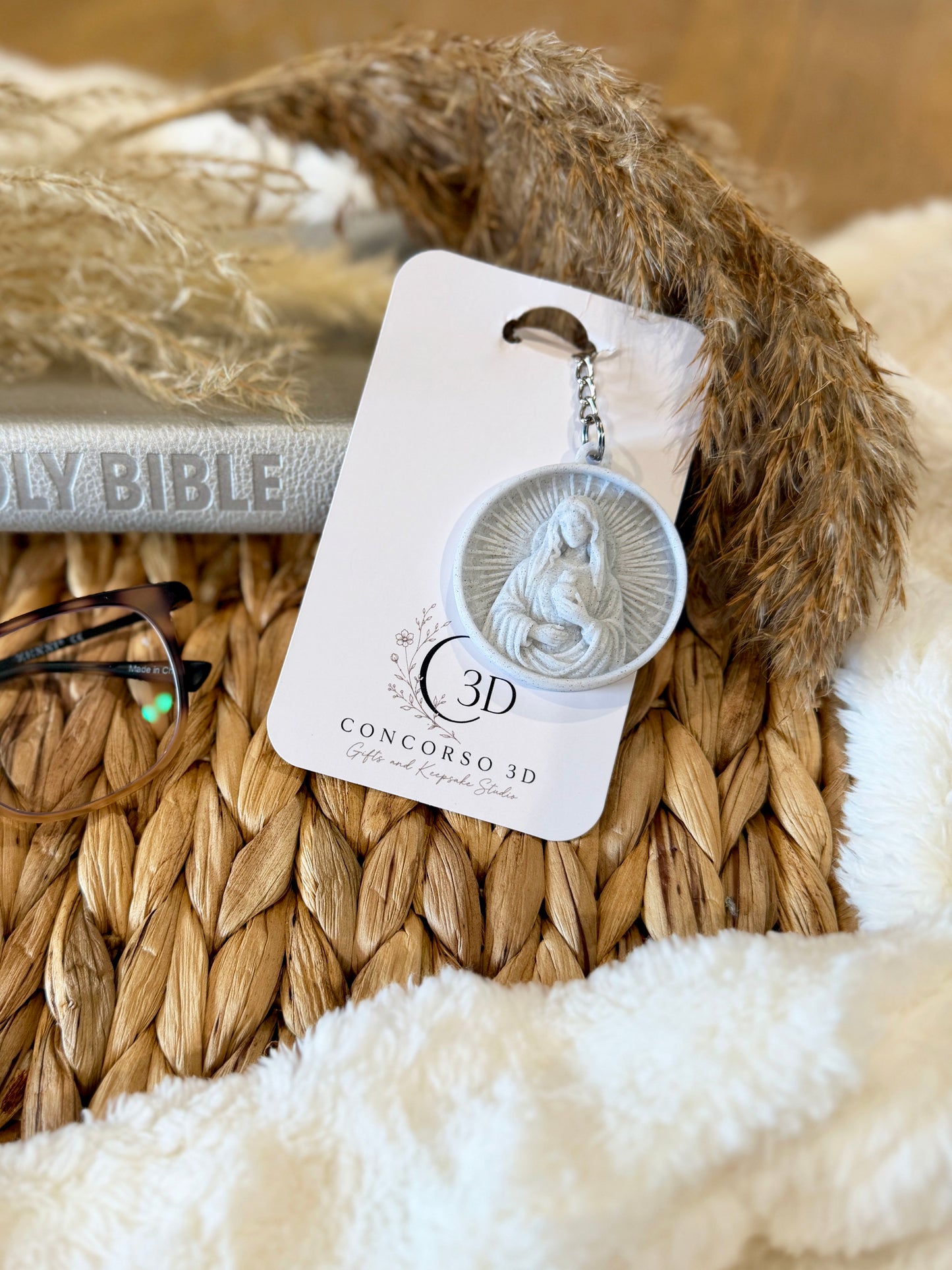 Sacred Medallion Keychain - Marble Filament Edition - Free US Shipping