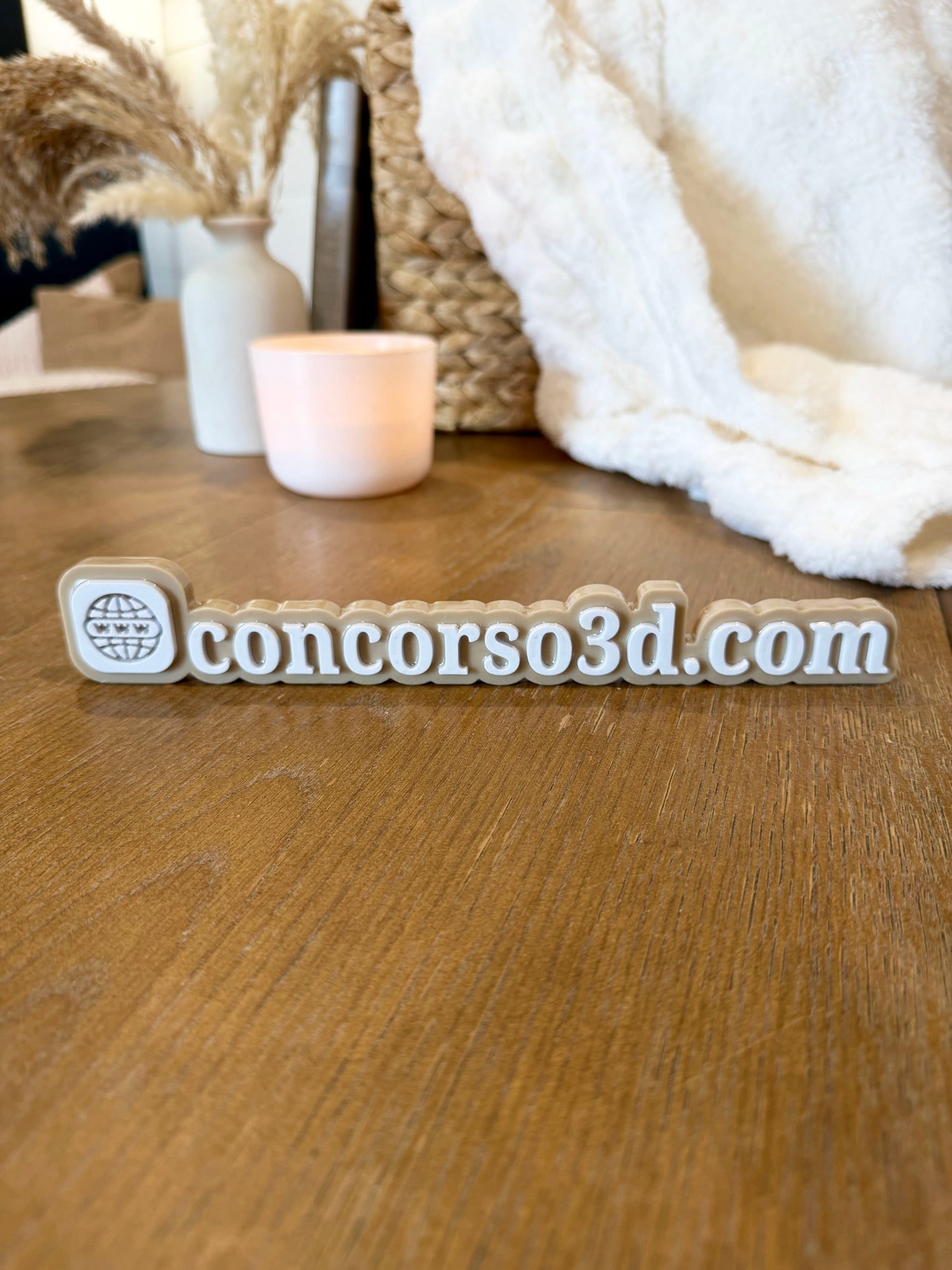 Flat Social Media Name Plate - One Social Icon - 10 Inch