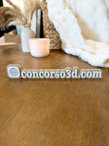 Flat Social Media Name Plate - One Social Icon - 10 Inch