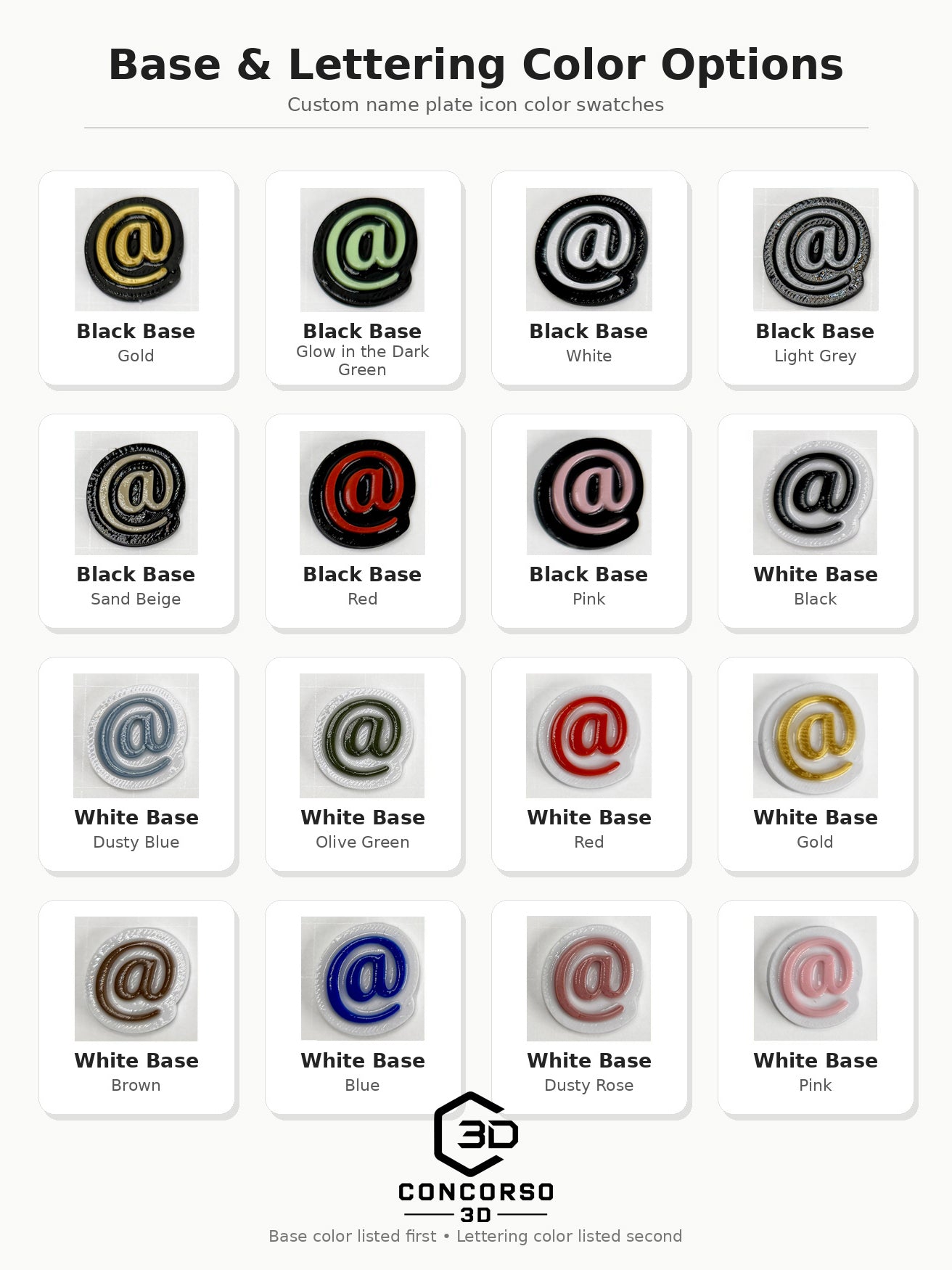 Flat Social Media Name Plate - Two Icons - 10 Inches