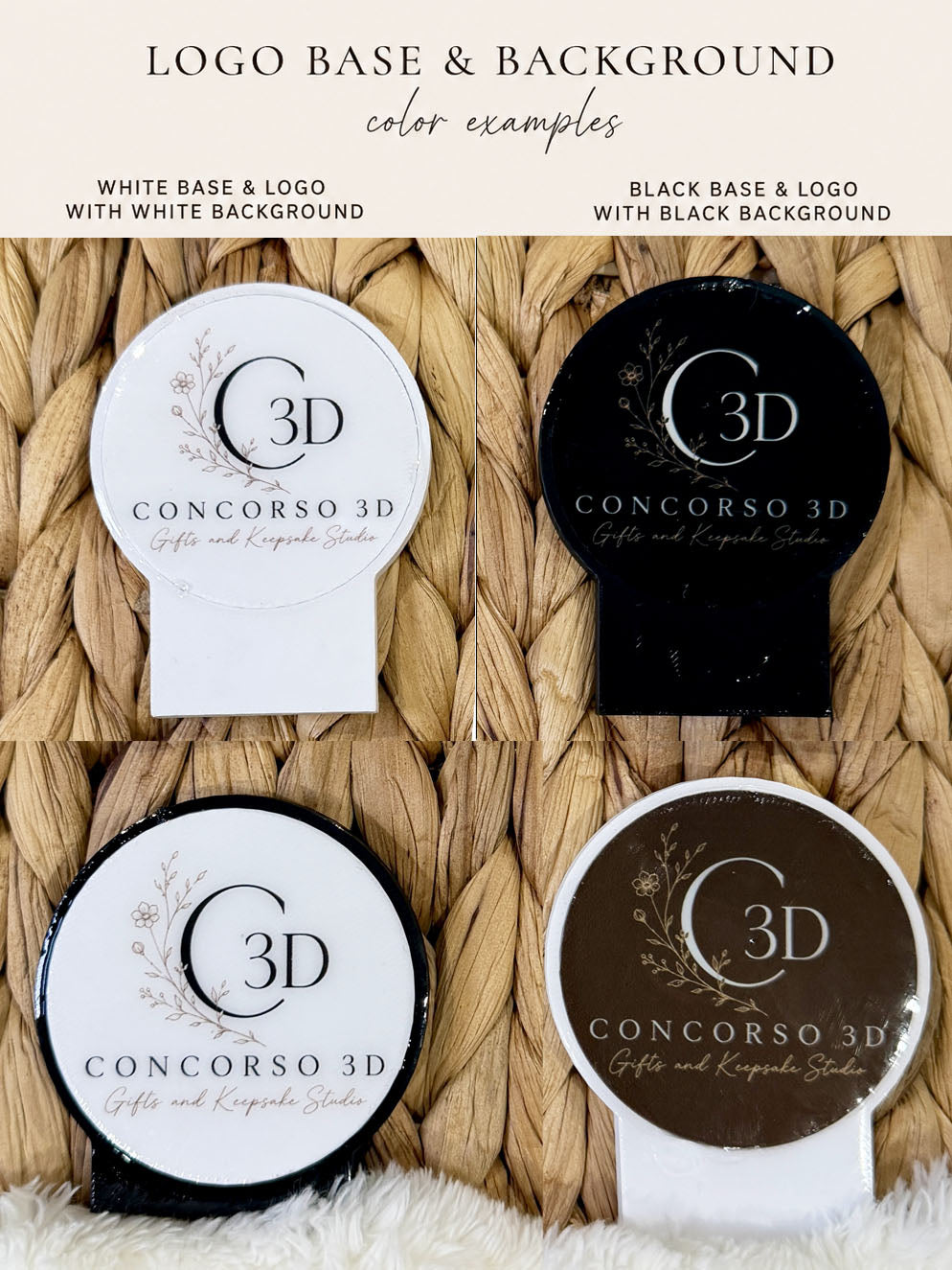 Business Card Holder Nameplate - Custom Logo